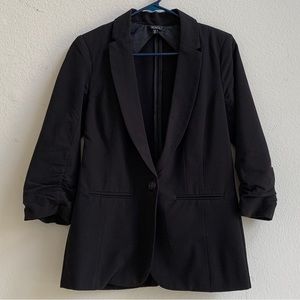 XOXO 3/4 Sleeve Medium Black One Button Blazer